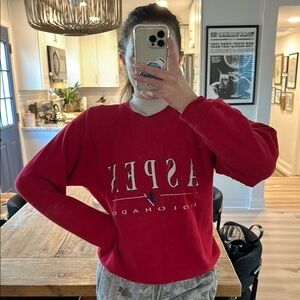 aspen red crewneck size L